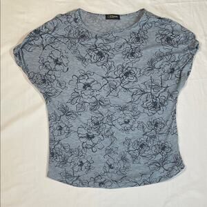 Collette open shoulder short sleeved top size blouse blue size XS. Workwear